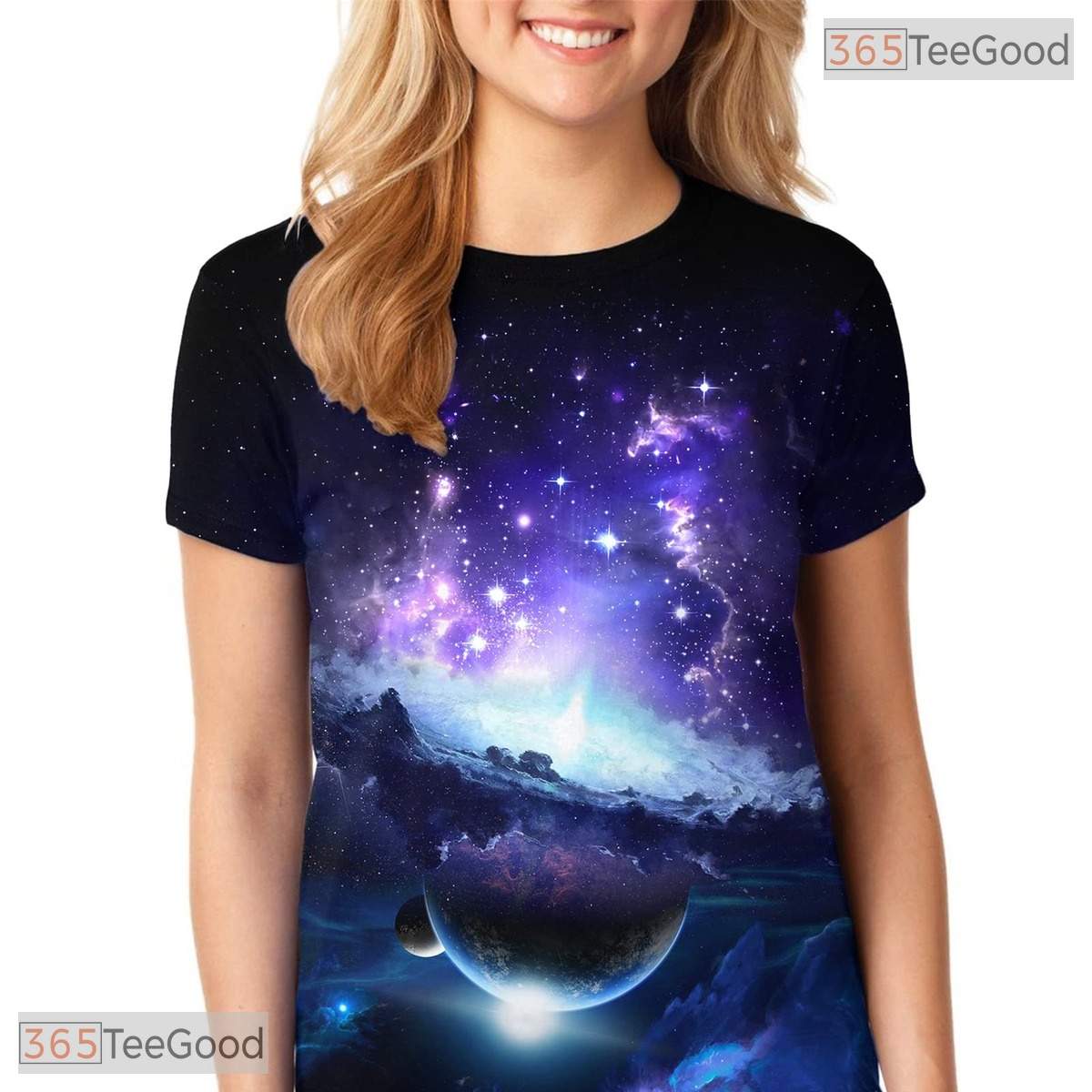 Deep Space Cosmic Galaxy Graphic Art 3D Printed Casual Unisex T-Shirt Tops