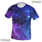 Galaxy Purple Space Basketball Graphic 3D Printed Short Sleeve Unisex Tee Shirt Top