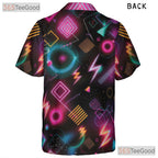 Geometric Neon Retro 80s Hawaiian Shirt Unisex Pattern Beach Festival Top