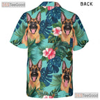 German Shepherd Tropical Floral Hawaiian Shirt Unisex Aloha Beach Print