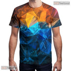 Radiant Blue Ocean Wave Graphic Art 3D Printed Casual Unisex Tee Shirt Styles
