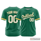 Gold Custom Baseball Jersey Tee Personalized with Team Name & Number for Men Women