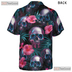 Gothic Neon Skull Hawaiian Shirt, Tropical Aloha Style Unisex