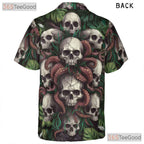 Gothic Octopus Skull Sea Monster Horror Dark Tropical Hawaiian Shirt Unisex