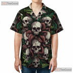 Gothic Octopus Skull Sea Monster Horror Dark Tropical Hawaiian Shirt Unisex
