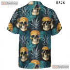 Gothic Pineapple Skull Hawaiian Shirt Unisex Aloha Look for Beach Days Tee