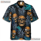 Gothic Pineapple Skull Tropical Vibes Hawaiian Shirt Unisex Summer Party Outfit