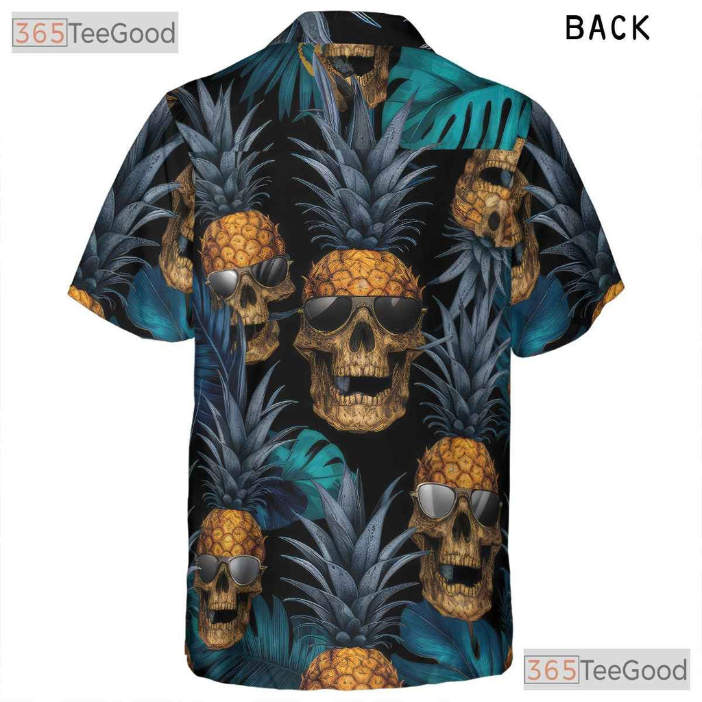 Gothic Pineapple Skull Tropical Vibes Hawaiian Shirt Unisex Summer Party Outfit