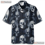 Gothic Skull Smoke Hawaiian Shirt - Adult Punk Rock Grunge Beach Aesthetic