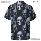Gothic Skull Smoke Hawaiian Shirt - Adult Punk Rock Grunge Beach Aesthetic