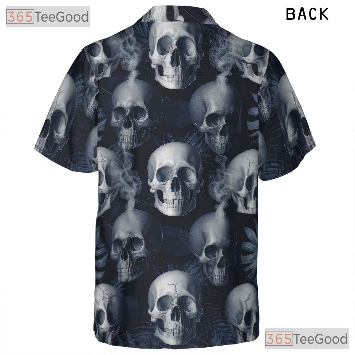 Gothic Skull Smoke Hawaiian Shirt - Adult Punk Rock Grunge Beach Aesthetic