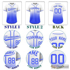 Gradient Blue Baseball Jersey Tee for Men & Women - A Modern Base for Customization