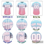 Gradient Blue & Pink Baseball Jersey Tee for Men & Women - A Versatile Base for Custom Apparel