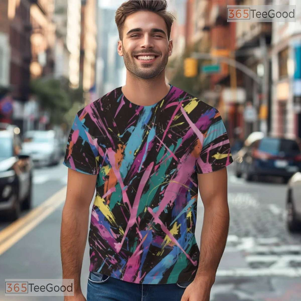 Urban Street Graffiti Graphic Art 3D Pattern Printed Casual Unisex T-Shirt Tops