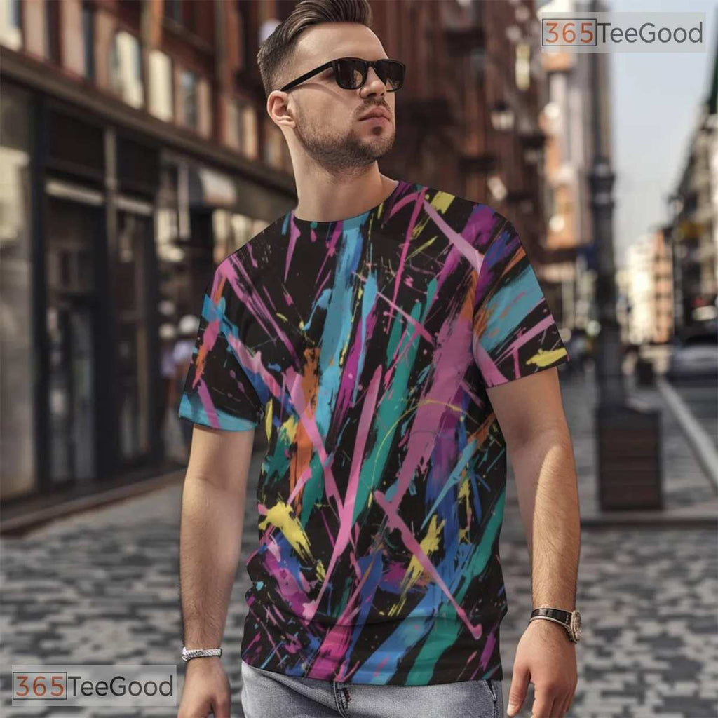 Urban Street Graffiti Graphic Art 3D Pattern Printed Casual Unisex T-Shirt Tops