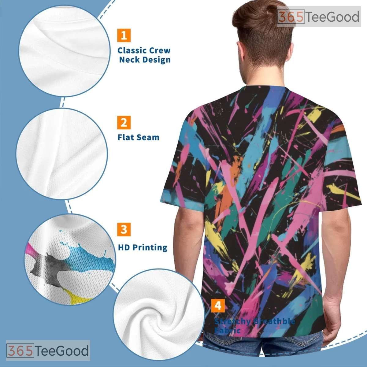 Urban Street Graffiti Graphic Art 3D Pattern Printed Casual Unisex T-Shirt Tops