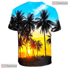 Colorful Graphic Design 3D Printed Casual Crewneck Unisex Tee Shirt For Youthful
