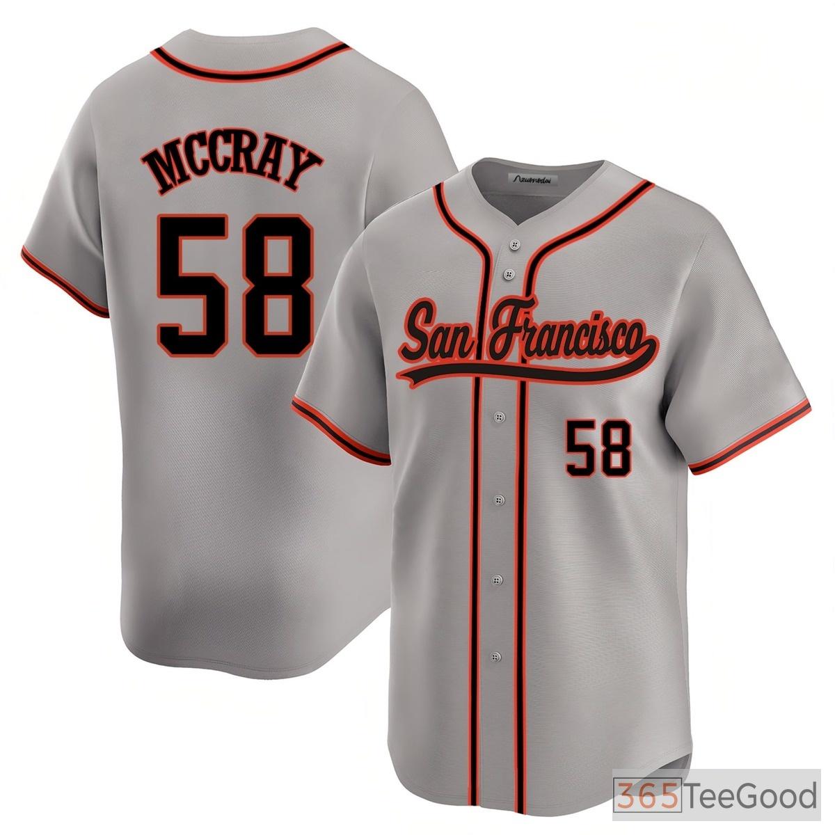 Gray Baseball Jersey Tee for Men & Women - Customize Your Own Stitched Player & Team Look