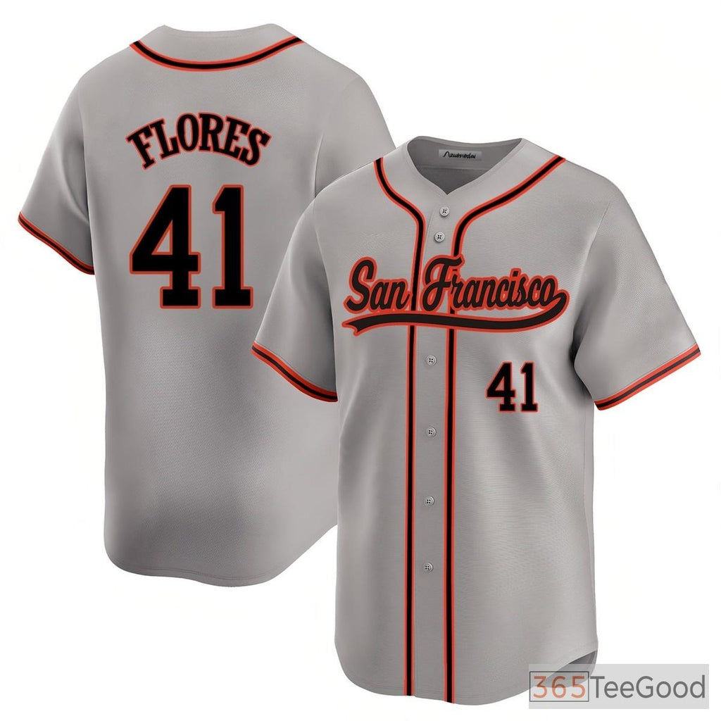 Gray Baseball Jersey Tee for Men & Women - Personalized Stitched Name & Number