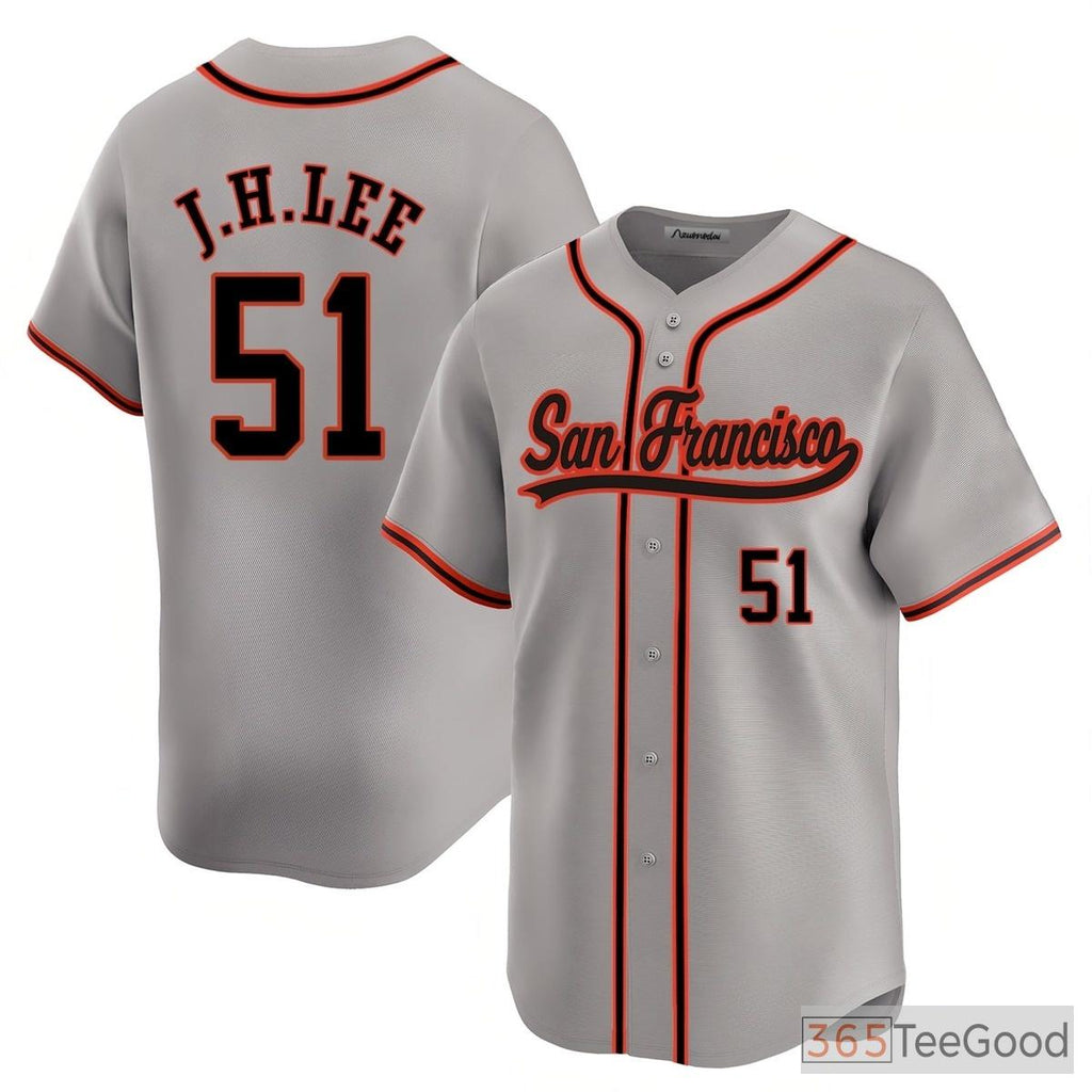 Gray Baseball Jersey Tee for Men & Women - Custom Stitched Player Name & Number