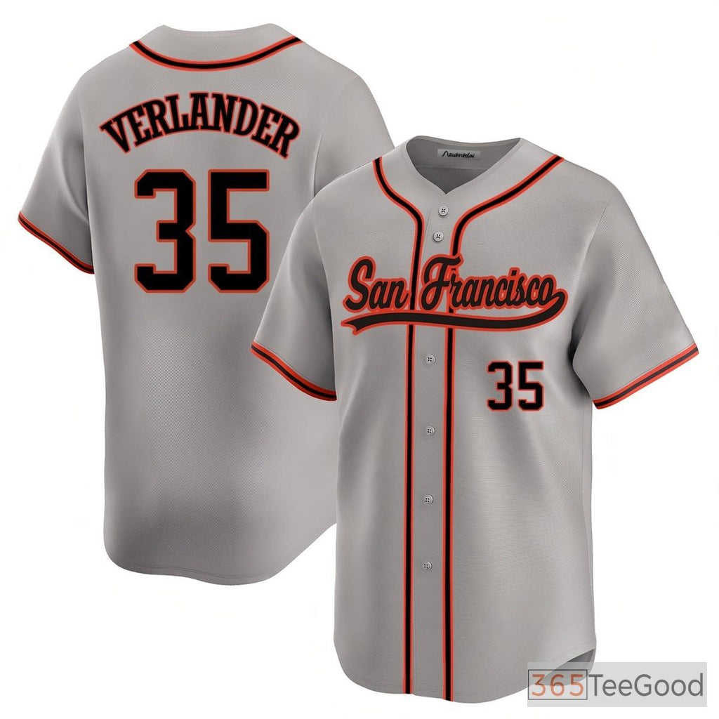 Gray Baseball Jersey Tee for Men & Women - Stitched Custom Name, Number for Your Personalized Look