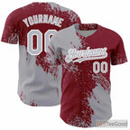 Gray Baseball Jersey Tee for Men & Women - Personalized Team & Player Stitching