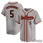 Gray Baseball Jersey Tee for Men & Women - Personalize with Your Name, Number & Logo