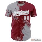Gray Baseball Jersey Tee for Men & Women - Personalized Team & Player Stitching