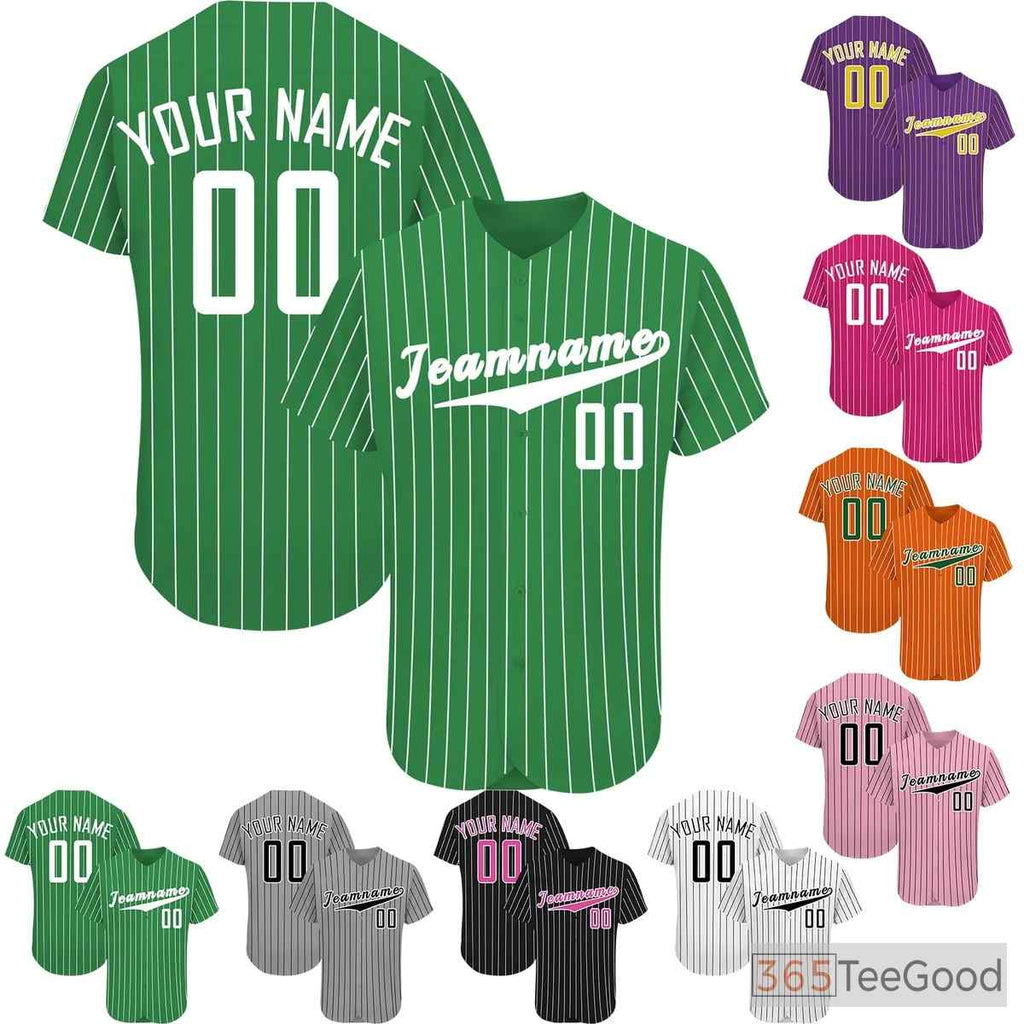 Green Baseball Jersey for Men & Women - Personalize Name, Number & Team Logo