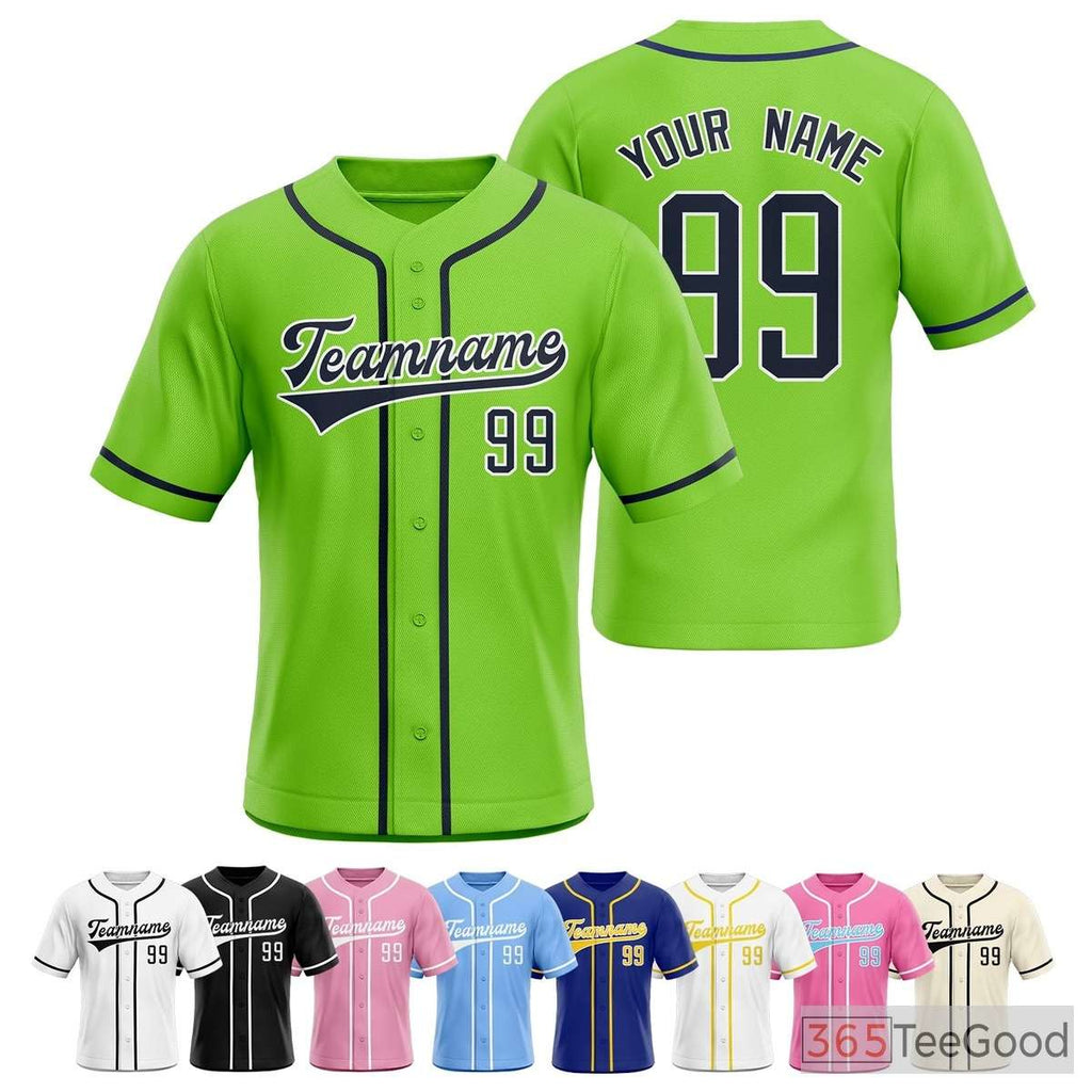 Green Baseball Jersey Tee for Men & Women - Perfect for Team & Casual Wear