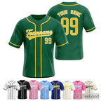 Green Baseball Jersey Tee for Men & Women - Ready for Your Custom Artwork