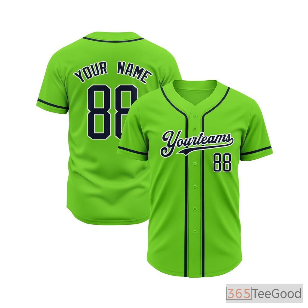 Green Baseball Jersey Tee for Men & Women - A spirited choice for custom team wear