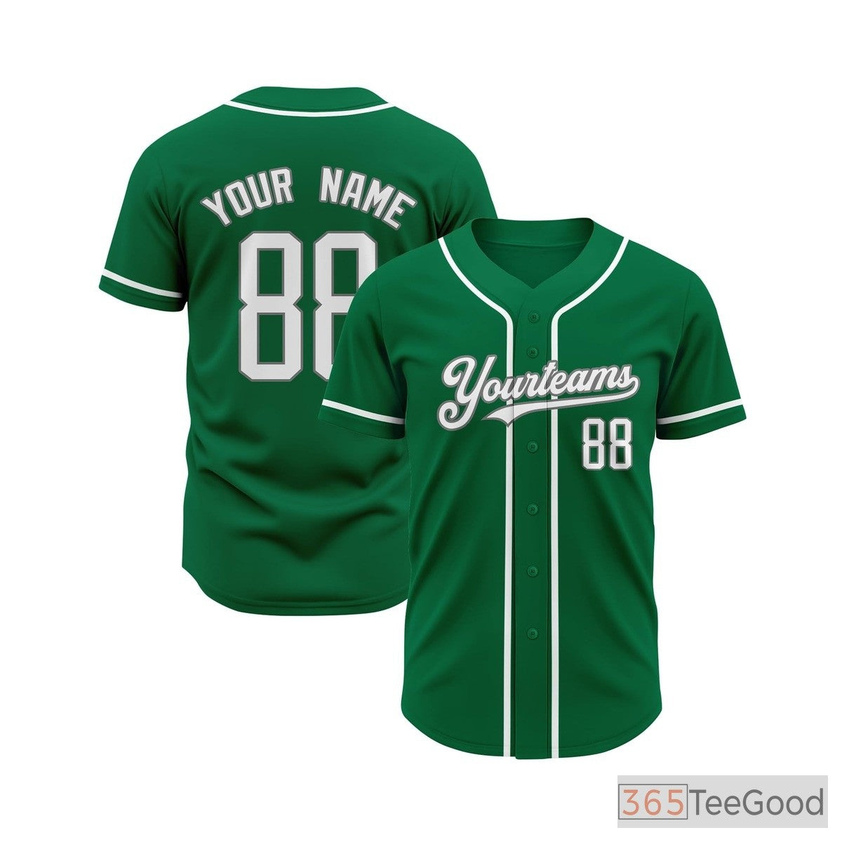 Green Baseball Jersey Tee for Men & Women - A comfortable base for custom designs