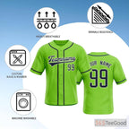 Green Baseball Jersey Tee for Men & Women - Perfect for Team & Casual Wear