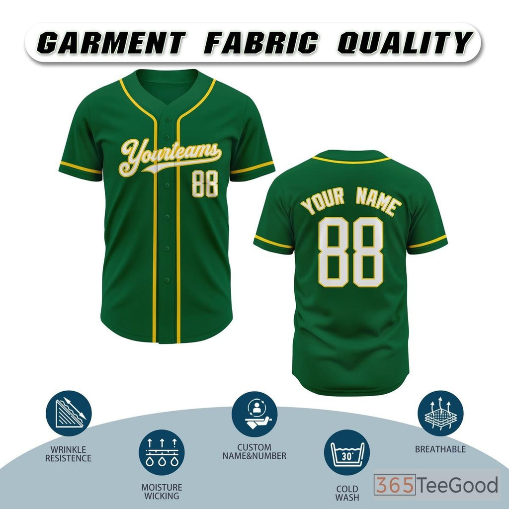 Green Baseball Jersey Tee for Men & Women - A practical option for custom styles