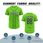 Green Baseball Jersey Tee for Men & Women - A spirited choice for custom team wear