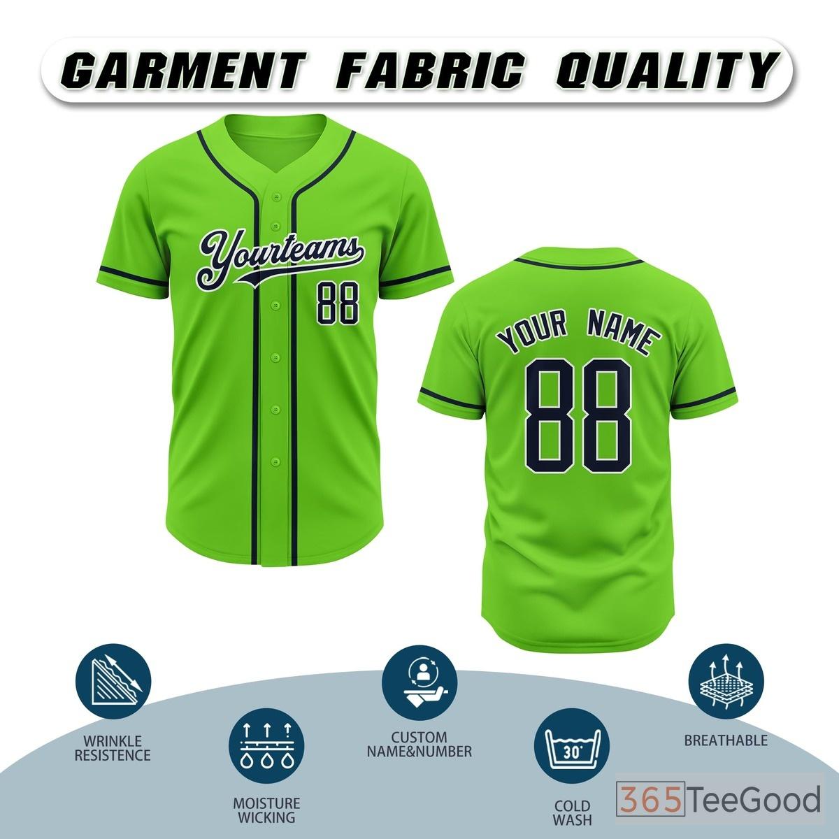 Green Baseball Jersey Tee for Men & Women - A spirited choice for custom team wear