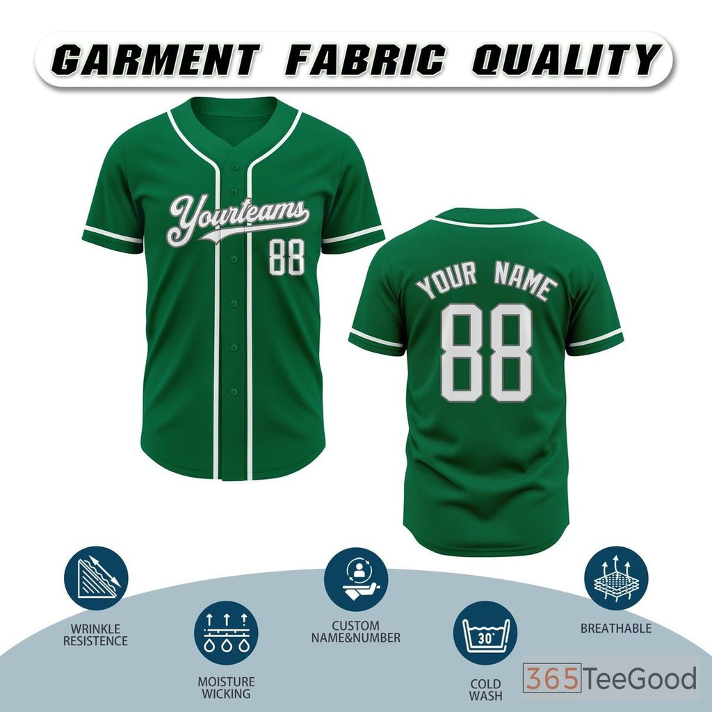 Green Baseball Jersey Tee for Men & Women - A comfortable base for custom designs