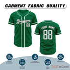 Green Baseball Jersey Tee for Men & Women - A comfortable base for custom designs