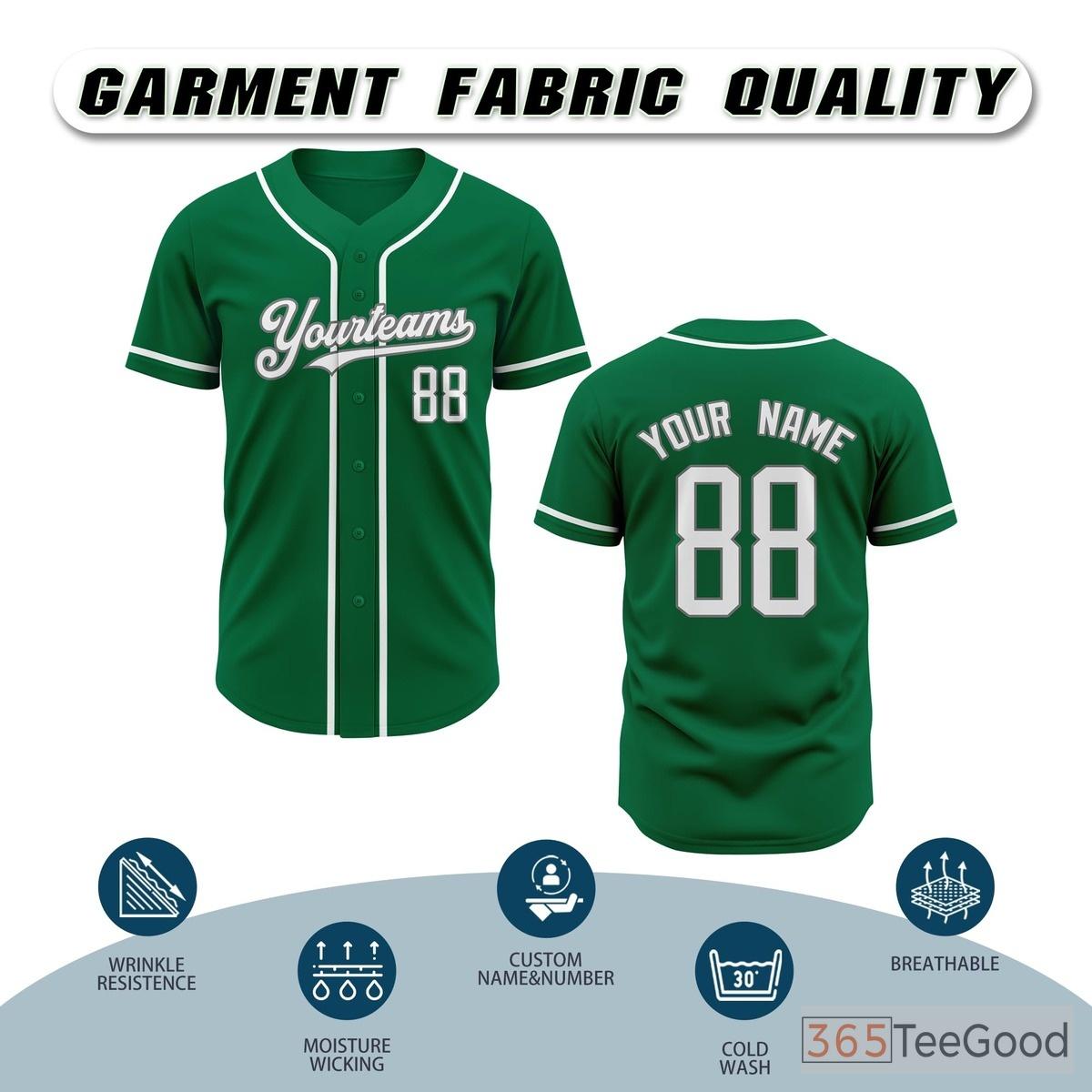 Green Baseball Jersey Tee for Men & Women - A comfortable base for custom designs