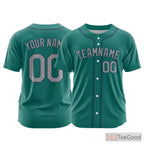 Green Personalized Baseball Jersey Tee - Custom Stitched Name & Number for Men & Women