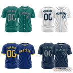 Green Personalized Baseball Jersey Tee - Custom Stitched Name & Number for Men & Women