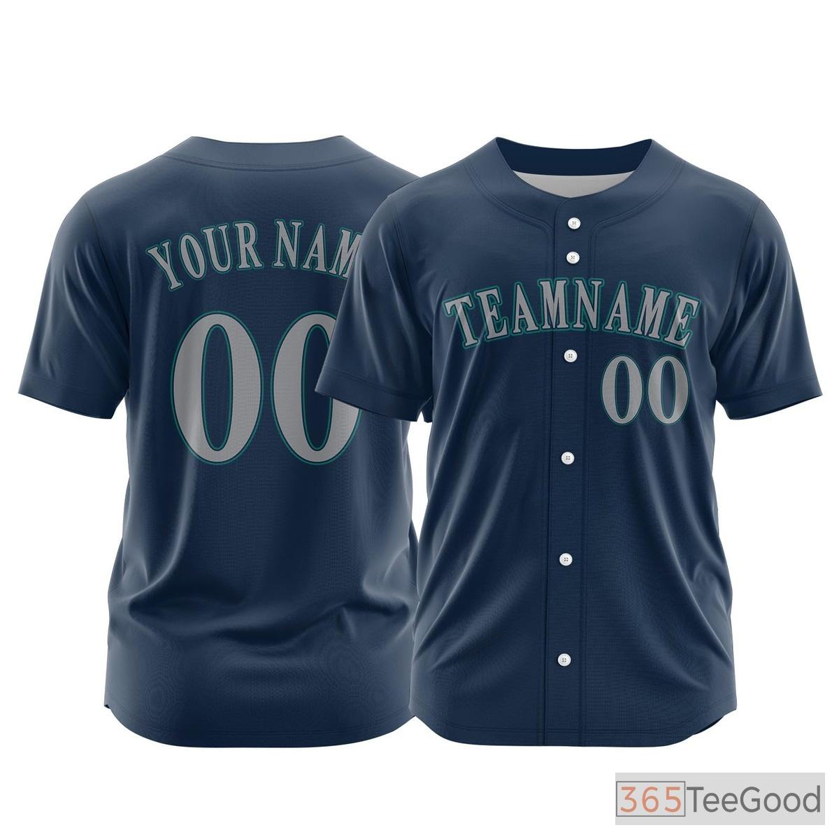 Green Personalized Baseball Jersey Tee - Custom Stitched Name & Number for Men & Women