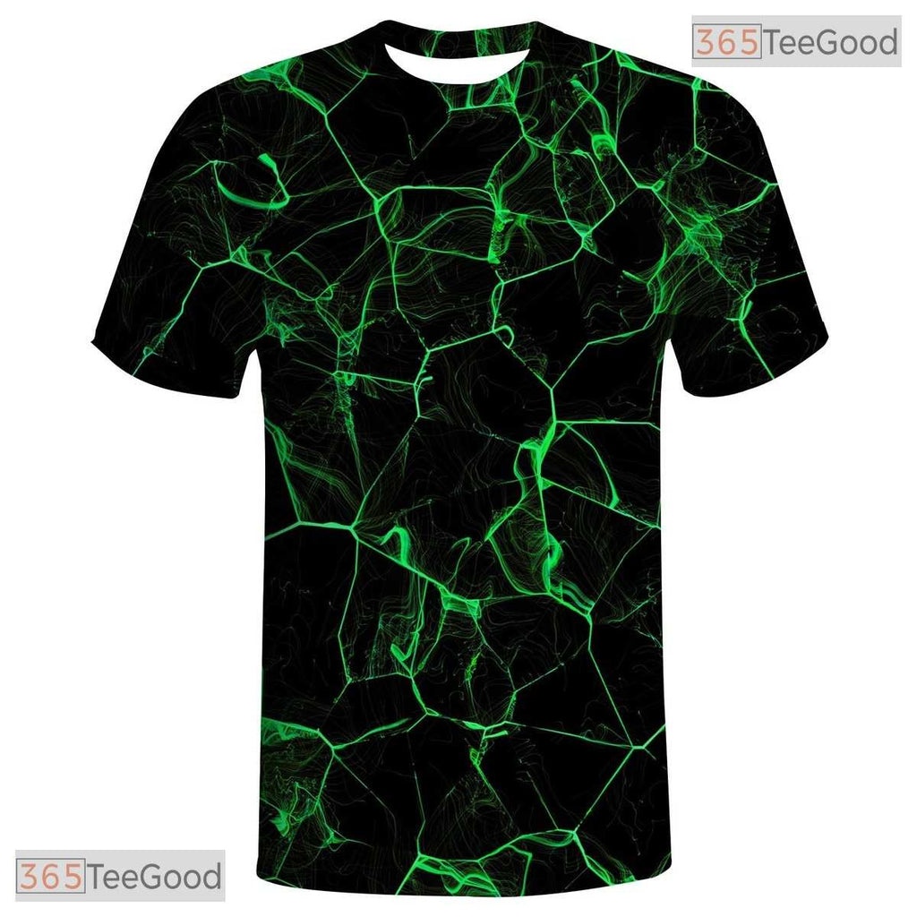 Green Smoke American Eagle Flag 3D Graphic Printed Casual Unisex Tee Shirt Top