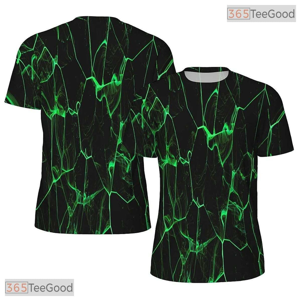 Green Smoke American Eagle Flag 3D Graphic Printed Casual Unisex Tee Shirt Top