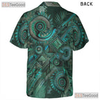 Green Tribal Batik Abstract Ethnic Summer Style Hawaiian Shirt Unisex Outfit
