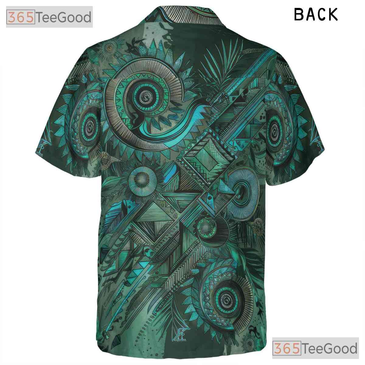 Green Tribal Batik Abstract Ethnic Summer Style Hawaiian Shirt Unisex Outfit