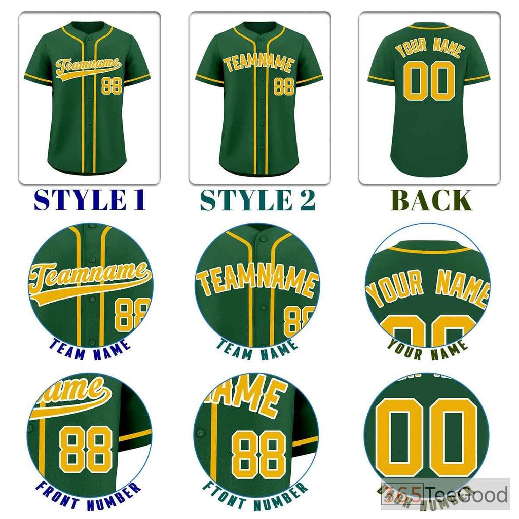 Green Yellow Baseball Jersey Tee for Men & Women - A Bright Base for Custom Apparel