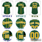 Green Yellow Baseball Jersey Tee for Men & Women - A Bright Base for Custom Apparel
