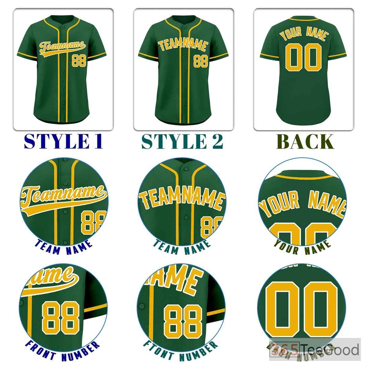 Green Yellow Baseball Jersey Tee for Men & Women - A Bright Base for Custom Apparel